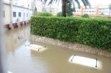 Inundación en la Playa del Arenal