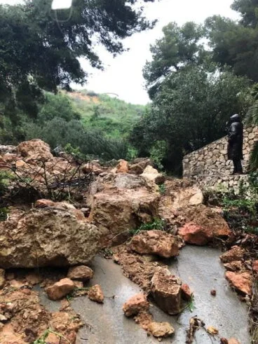 Estado de las calles en Balcón al Mar