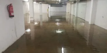 Garaje inundado