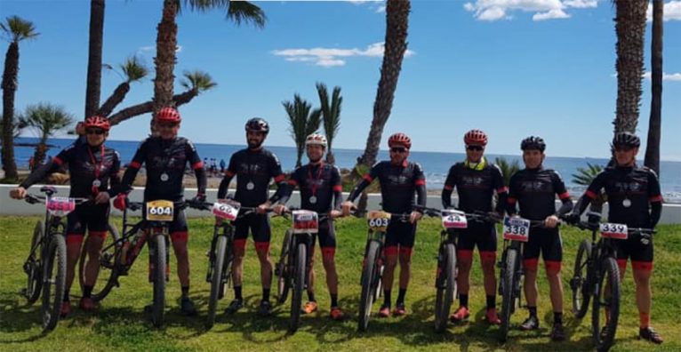 Grupo de ciclistas xabieros en la MedXtrem 2019