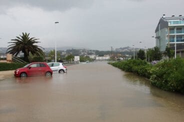 Inundación en la Playa del Arenal