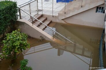 Post temporal de lluvia en la Playa del Arenal