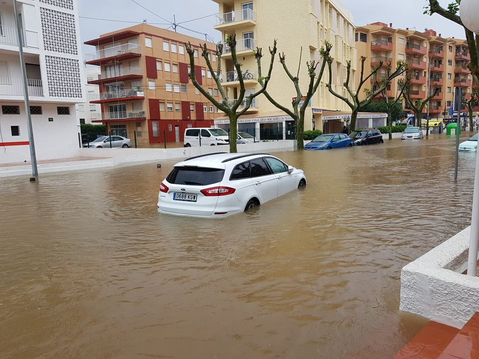 Inundación en la Playa del Arenal