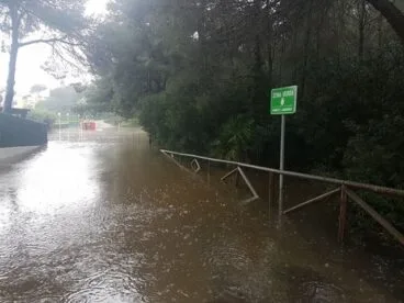 Inundación en la zona Costa Nova