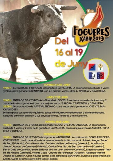 Bous al carrer Xàbia