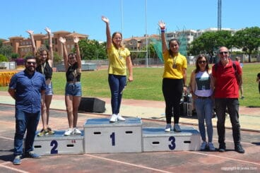 Podio Gimnasia Rítmica dúo con xabieras