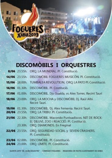 Cartel actos Fogueres