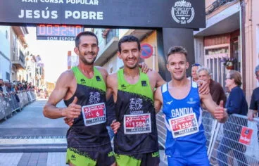 Los tres primeros clasificados en Jesús Pobre