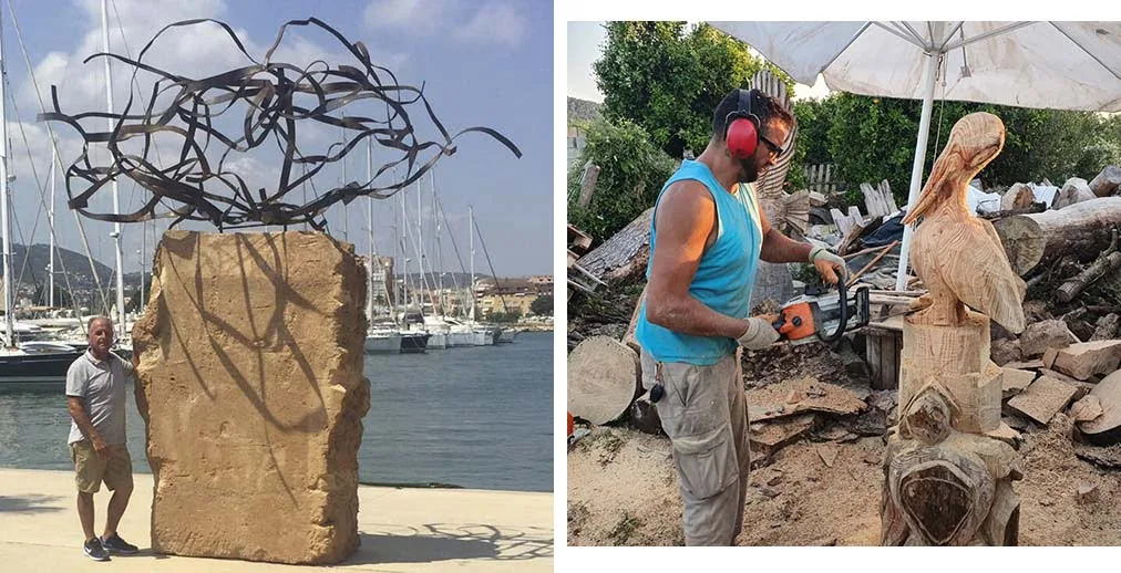Artistas de Xàbia con su obra