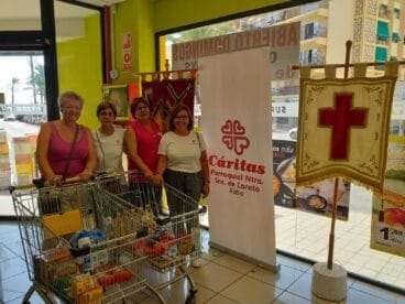 Cáritas en la recolecta de alimentos