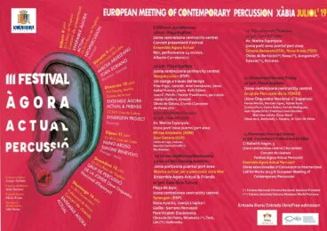 Cartel del Agora Actual Percussion 2019
