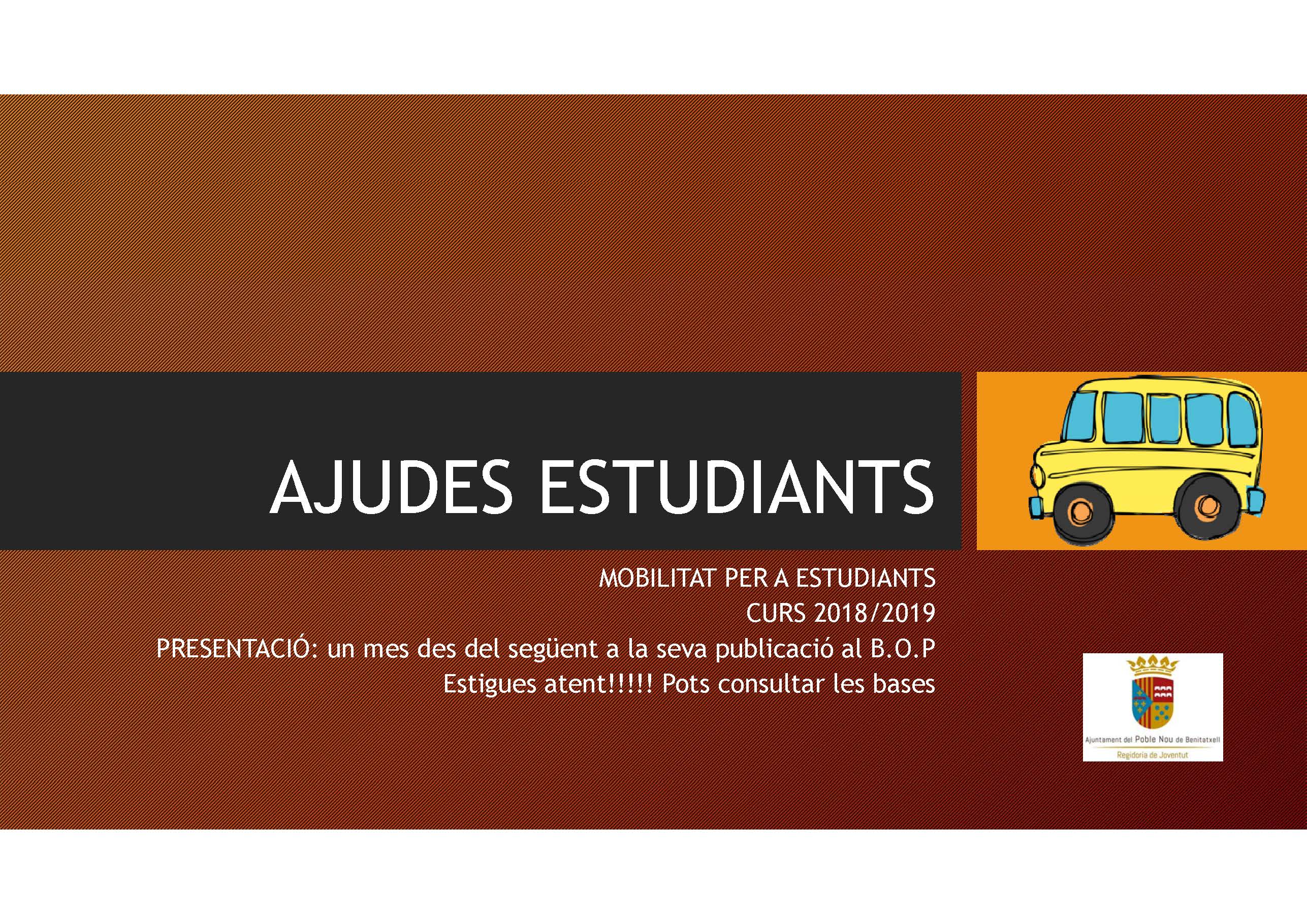 Imagen: Ayudas de transporte a los estudiantes de Benitatxell