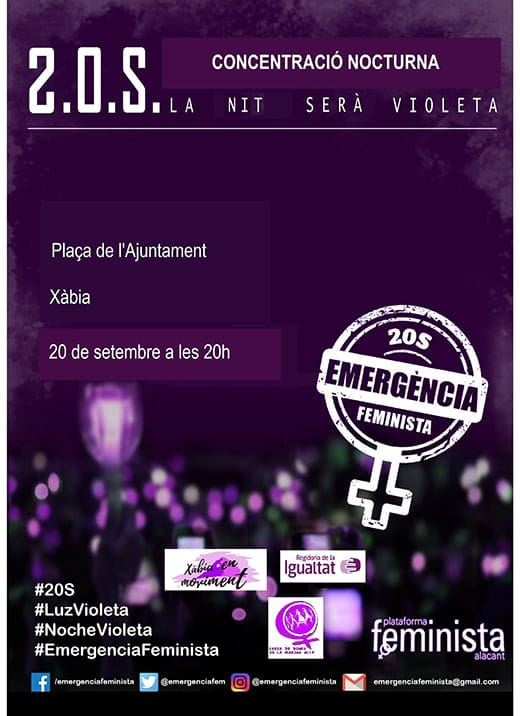 Imagen: Cartel del movimiento Feminista en Xàbia