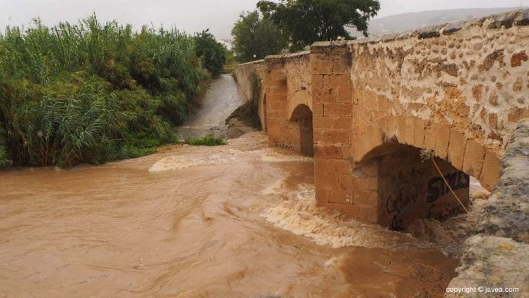 Estado del caudal del Río Gorgos a su paso por Xàbia