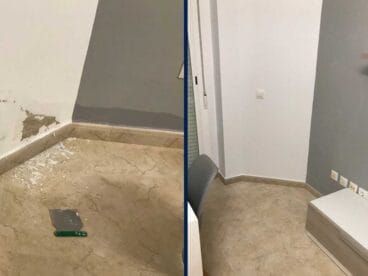 El antes y el después de unas humedades en terraza -Pinturas Juanvi Ortolà