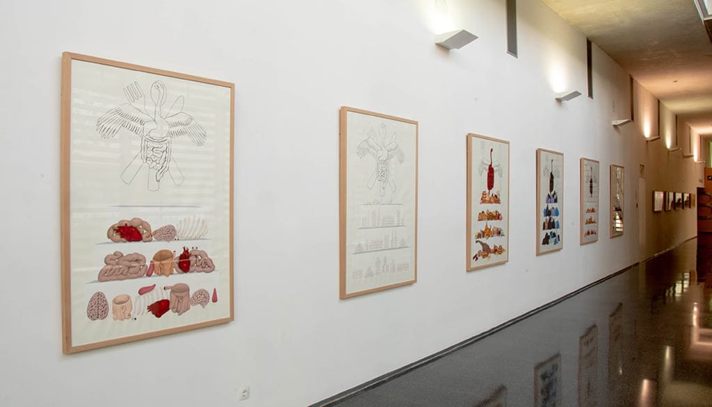 Imagen: La obra Gula expuesta en el hospital