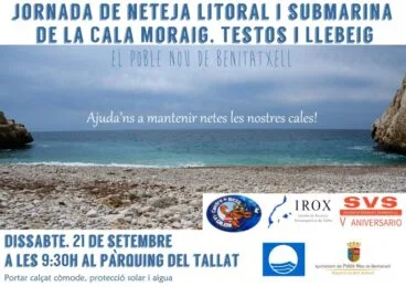 Limpieza del litoral en El Poble Nou de Benitatxell