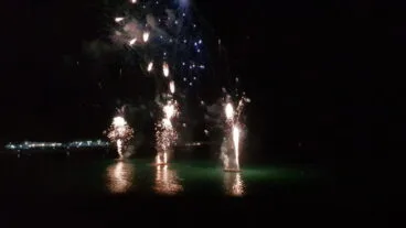 Momento del castillo de fuegos artificiales de Xàbia