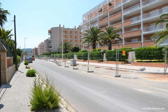Imagen: Obras de la Avenida Ultramar de Xàbia