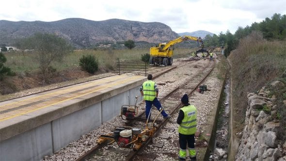 Imagen: Obras de mejora del TRAM