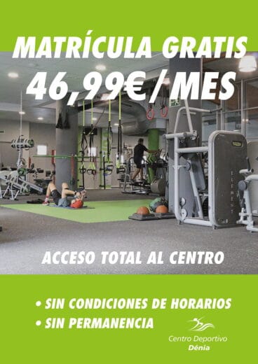 Oferta de matrícula gratis – Centro Deportivo Dénia