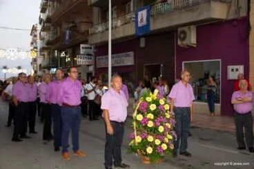 Cofradía del Nazareno en la ofrenda de la Virgen de Loreto