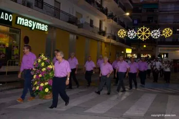 Cofradía del Nazareno en la ofrenda de la Virgen de Loreto