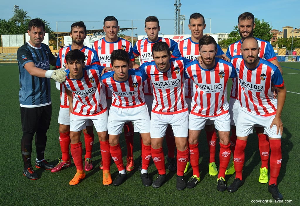 Imagen: Once del CD Jávea ante el CD Dénia