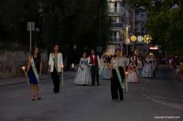 Representantes de comisiones de Fiestas en la procesión