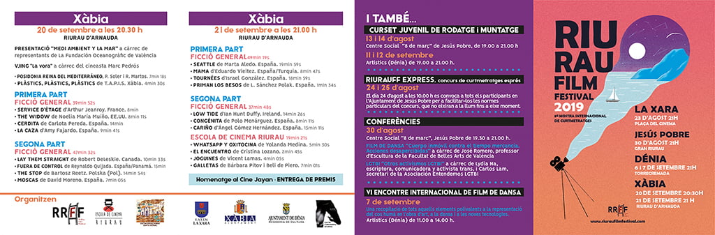 Programa de actividades Riurau Film Festival