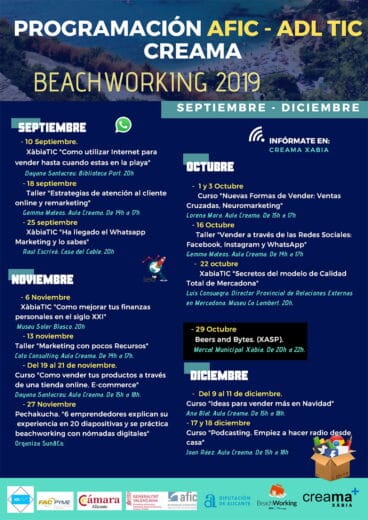 Programación de cursos para empresas 2019
