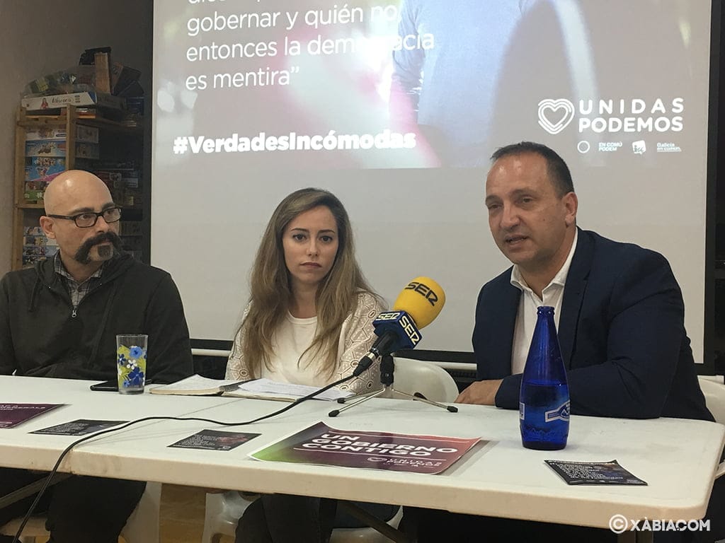 Imagen: Acto de Podemos en Xàbia ante las Elecciones Generales