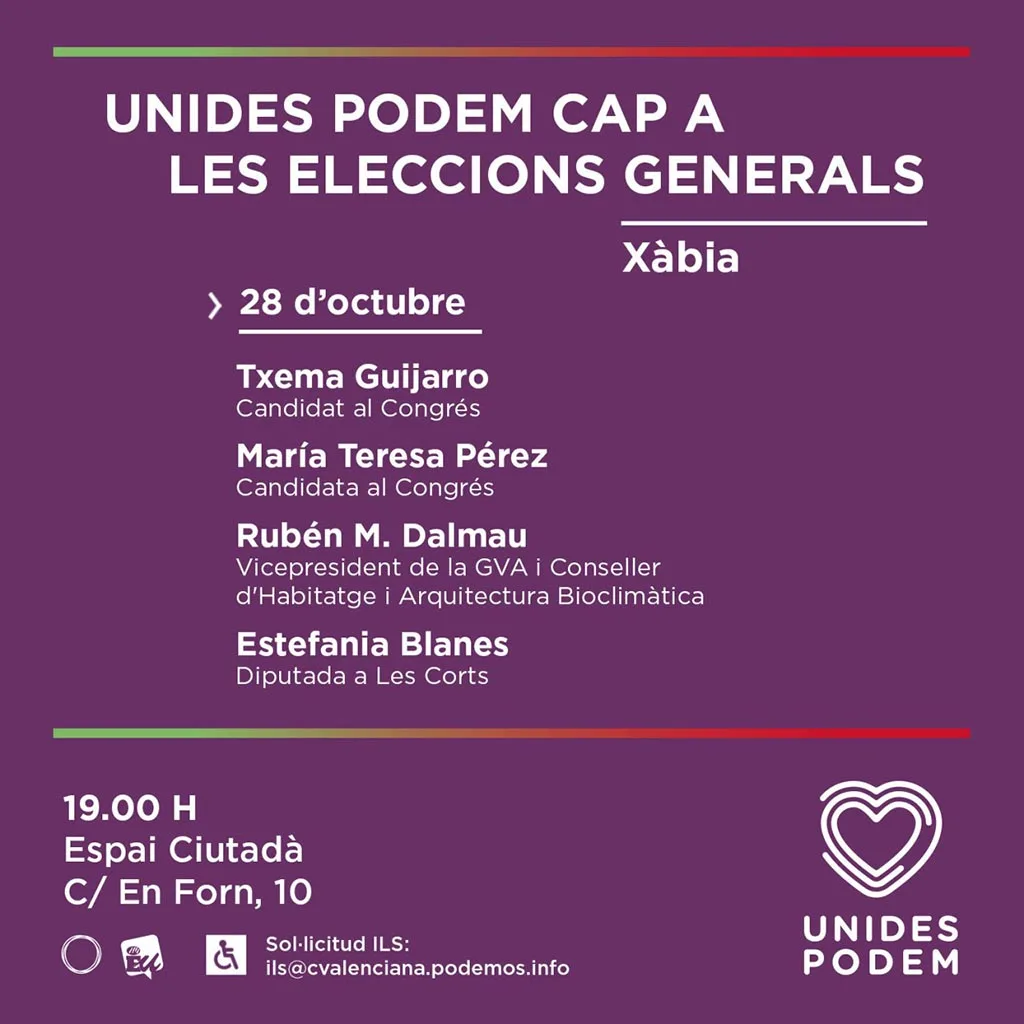 Imagen: Acto de Pre-campaña de Podemos Xàbia