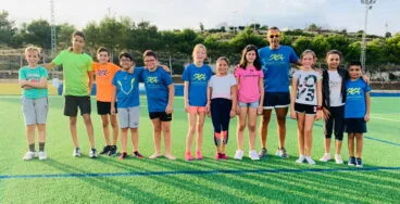 Alumnos de la escuela municipal de Triatlón