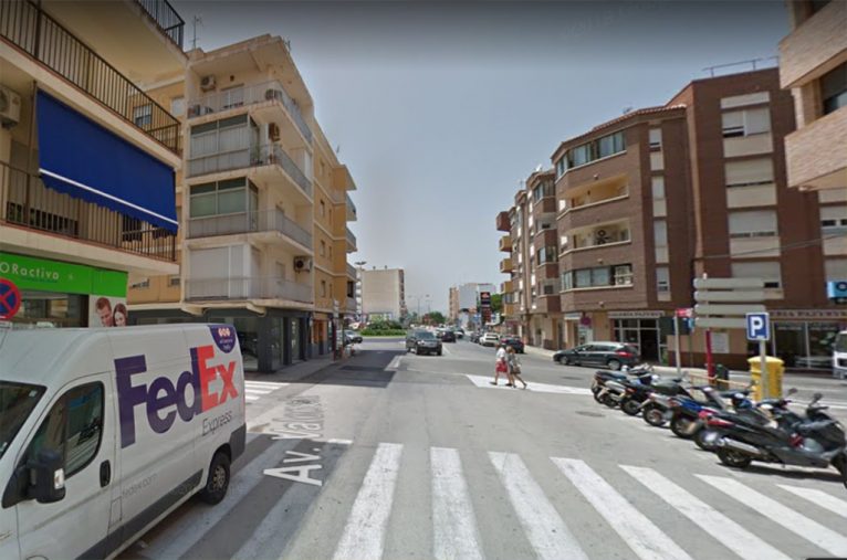 Avinguda València de Dénia on ha succeït el crim