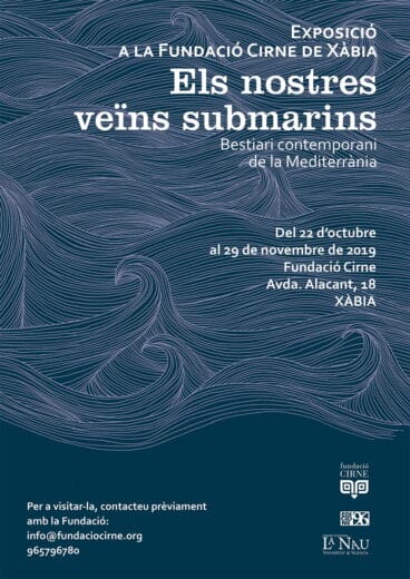 Cartel de la exposición sobre fondos marinos en la Funación Cirne