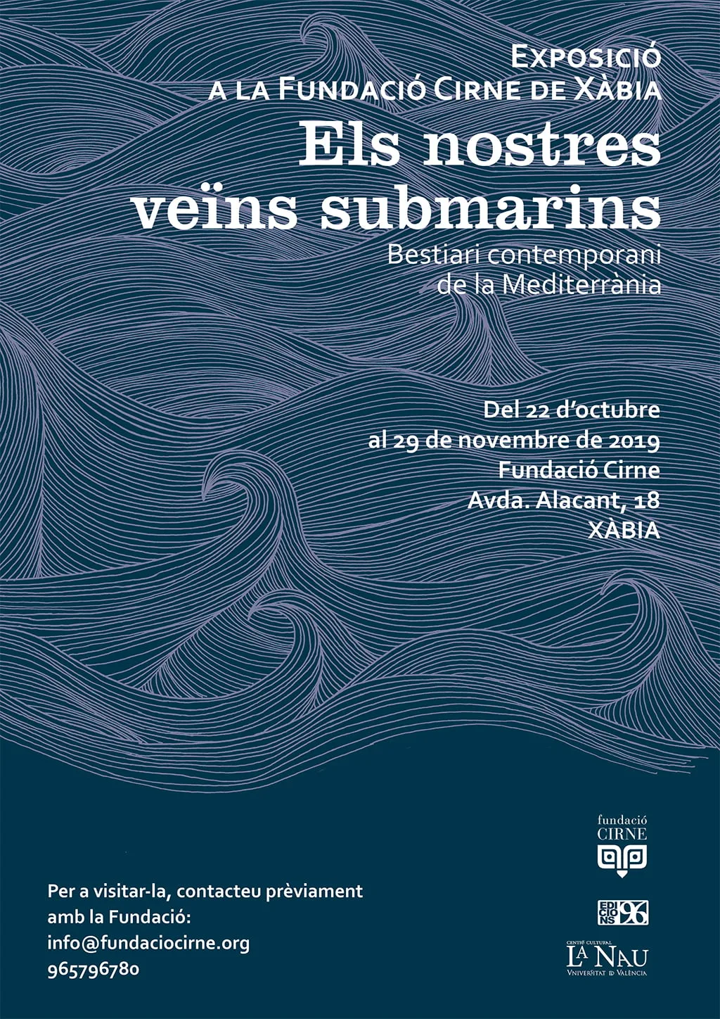 Imagen: Cartel de la exposición sobre fondos marinos en la Funación Cirne