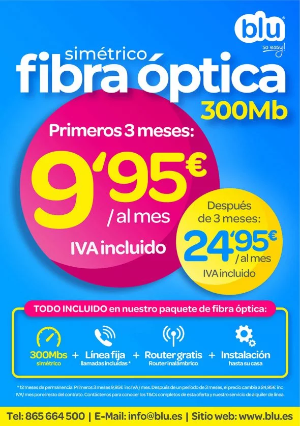 Imagen: Oferta de fibra óptica en Jávea - Blu