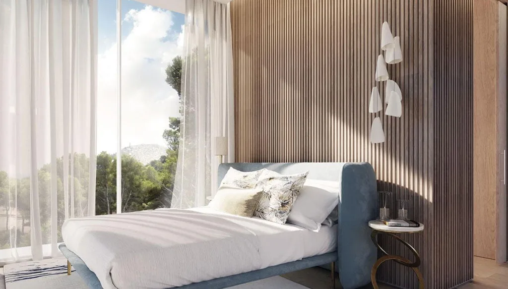 Dormitorio en una casa de lujo en Les Rotes - Fine & Country Costa Blanca Norte