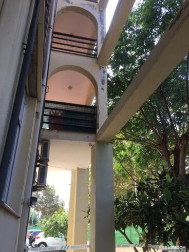 Estado de la fachada del cuartel de la Guardia Civil