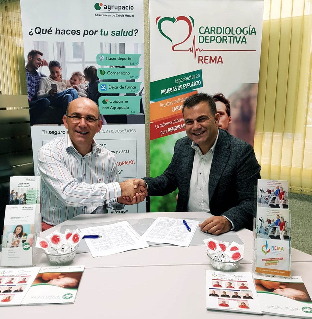 Imagen: Convenio de colaboración entre REMA (Rehabilitación Marina Alta) y la aseguradora Agrupació