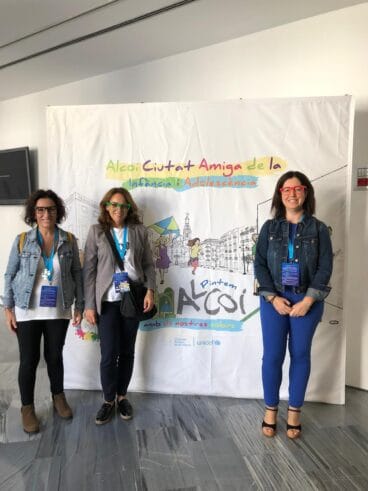 Concejalas en la Jornada de Ciudades Amigas de la Infancia en Alcoy