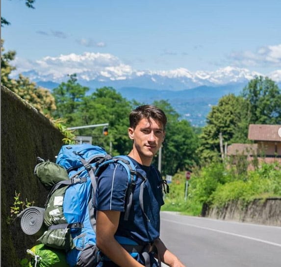 Imagen: Lucas Muniz, vecino de Xàbia que emprende el viaje Xàbia-La India en bicicleta