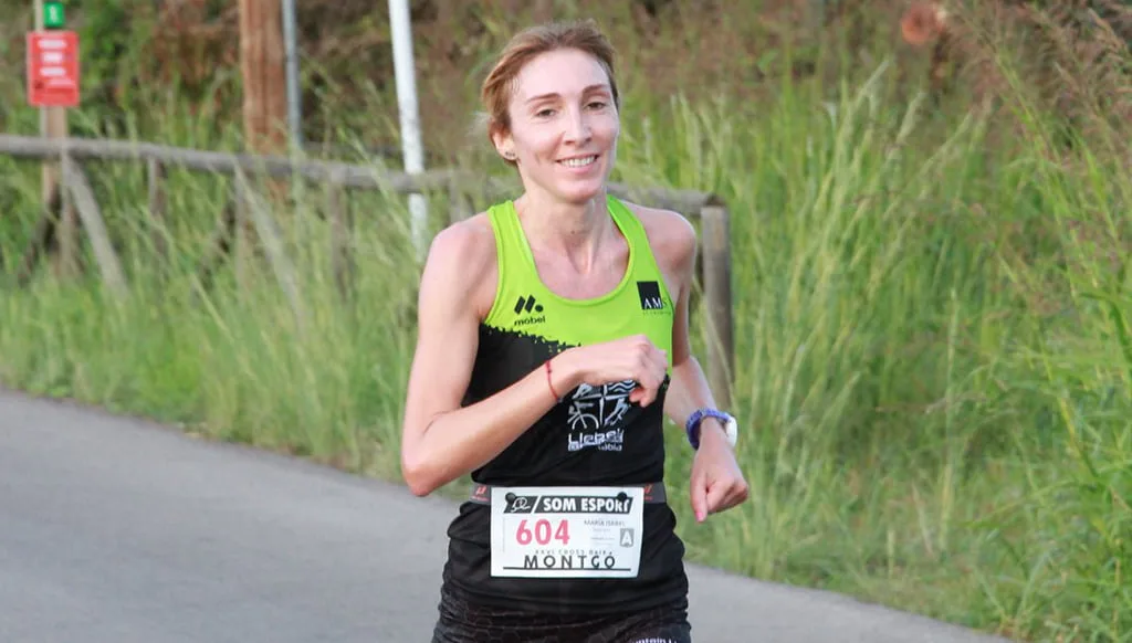 Imagen: Mª Isabel Ferrer en plena carrera