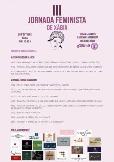 Programación de la III Jornada Feminista