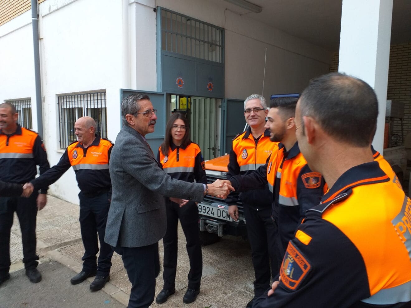 José María Ángel Batalla en las instalaciones de Protección Civil Xàbia