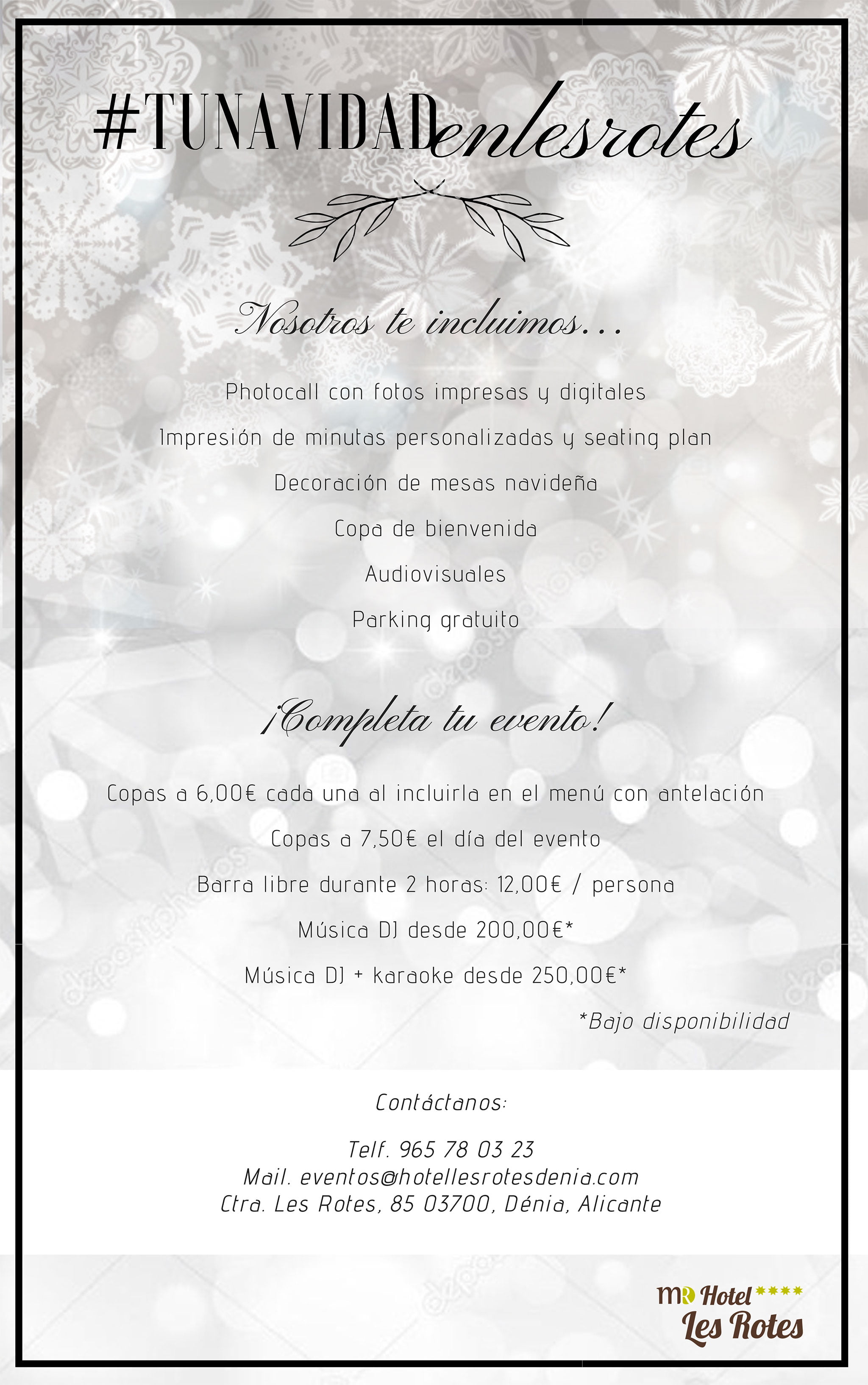 Imagen: Completa tu evento con estos extras - Hotel Les Rotes