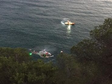 En el momento del rescate