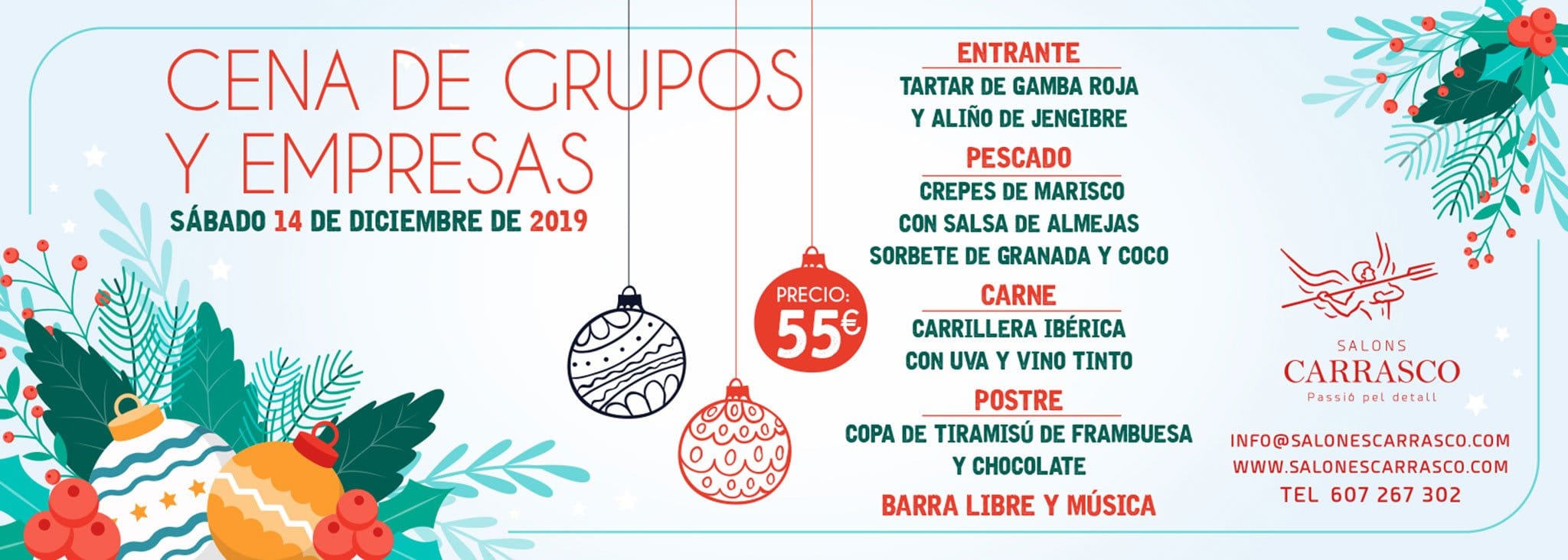 Imagen: Menú de empresa en Salones Carrasco