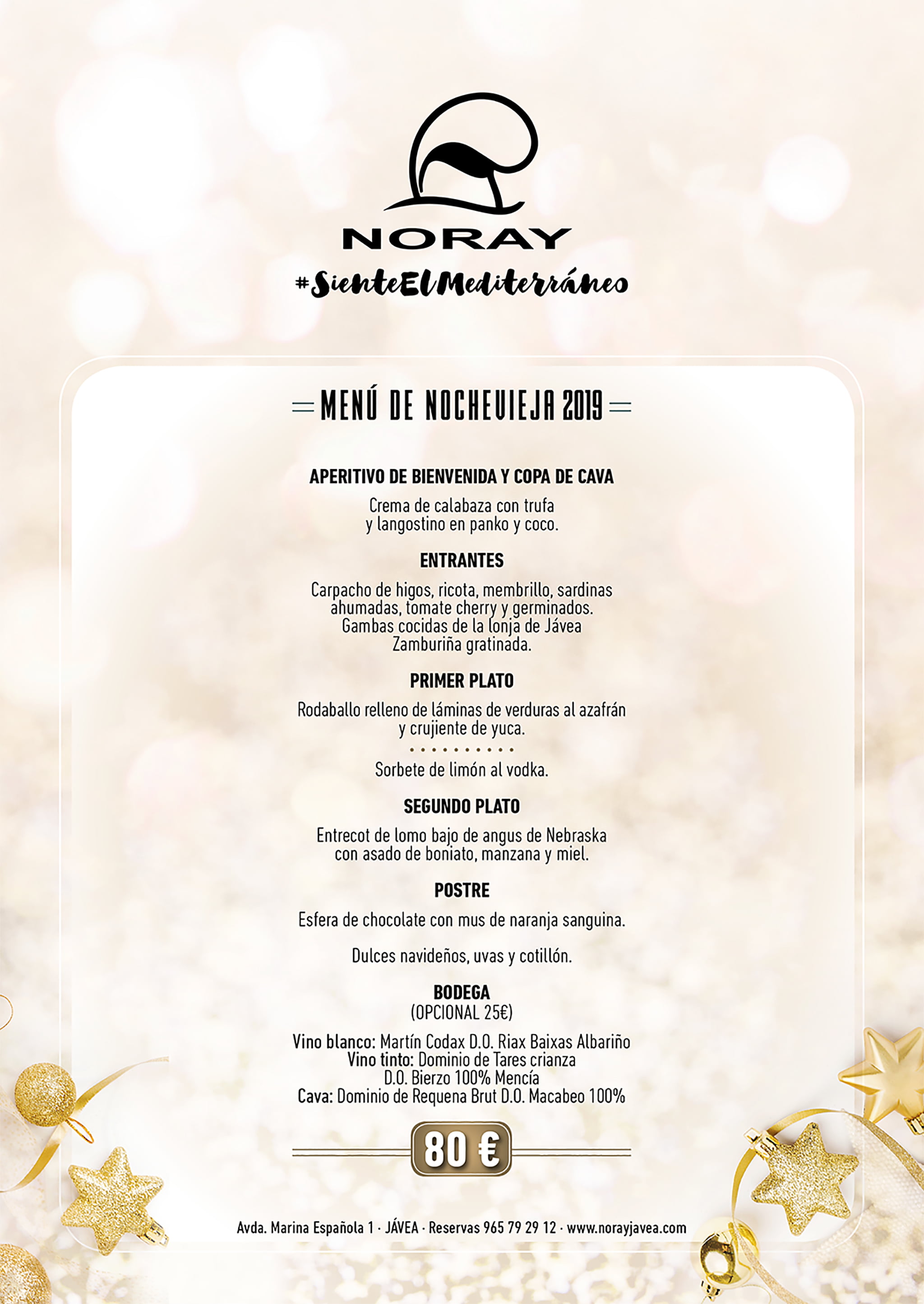 Imagen: Menú de Nochevieja en Restaurante Noray